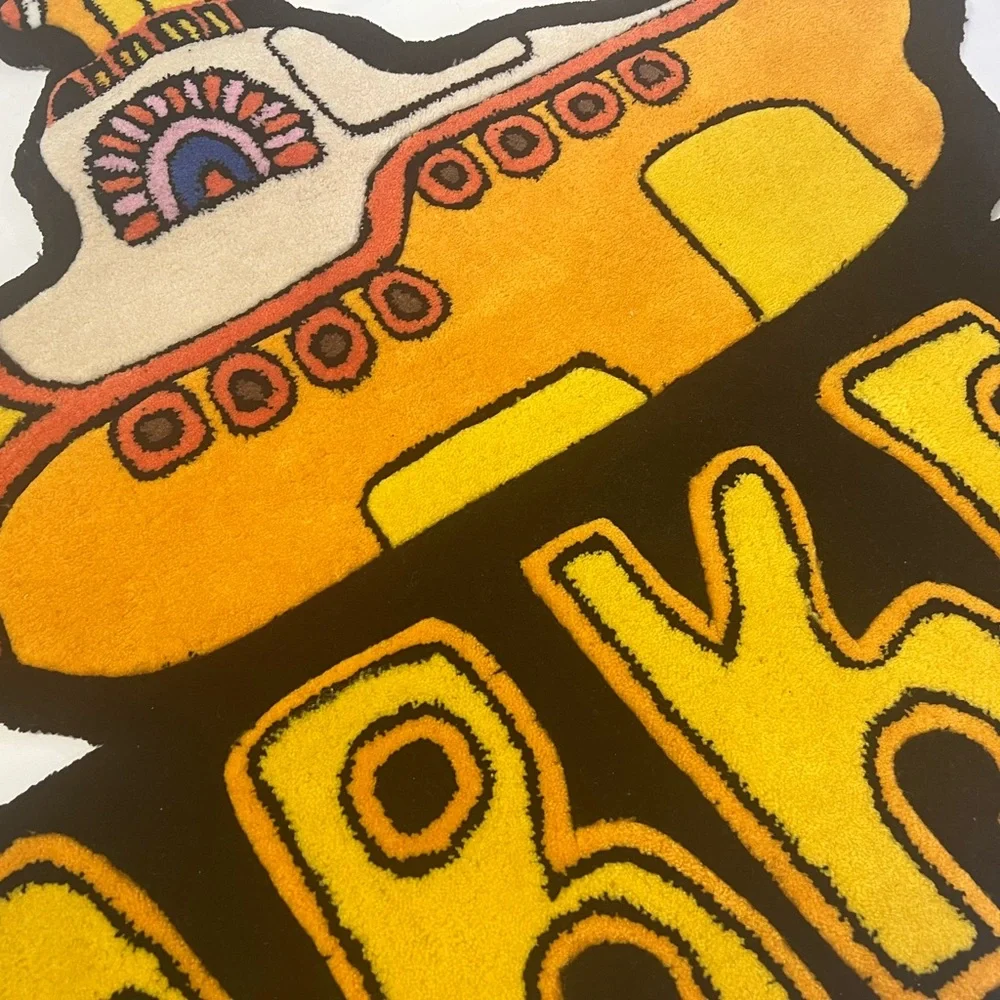 MARKET x Beatles Submarine Plush Rug in Yellow - Brand New